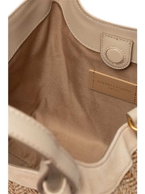 borsa donna dua media in rafia sabbia Gianni Chiarini | BS12339-COMMPGLSPG211